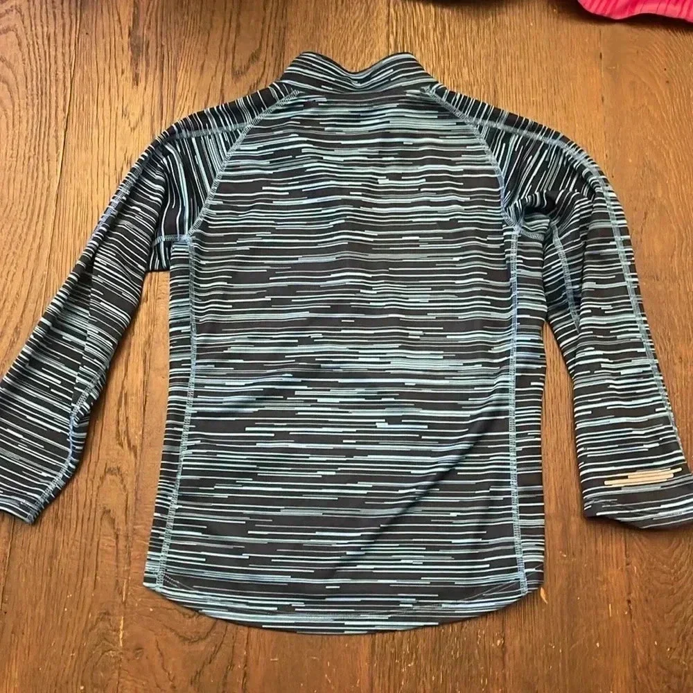 Nike Running blue and black striped shirt size XS